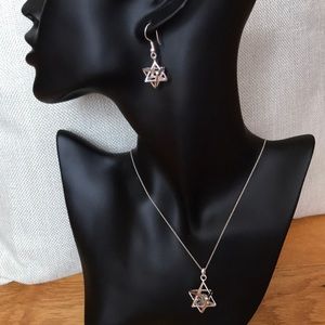 Mercabah earrings pendant